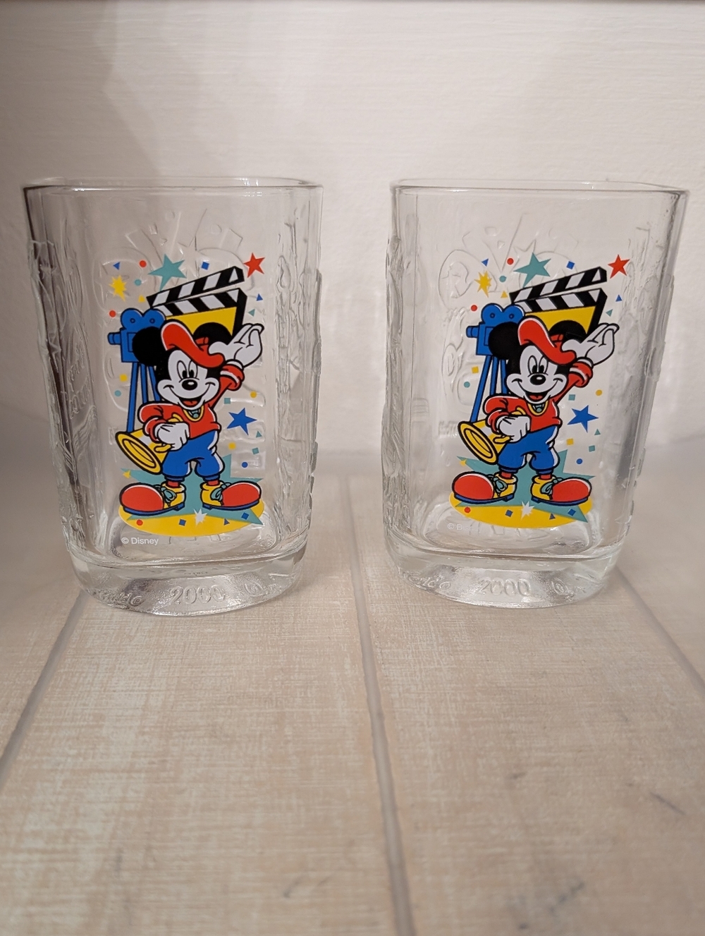 Vintage Collectible Year 2000 Disney World X McDonald's Glasses